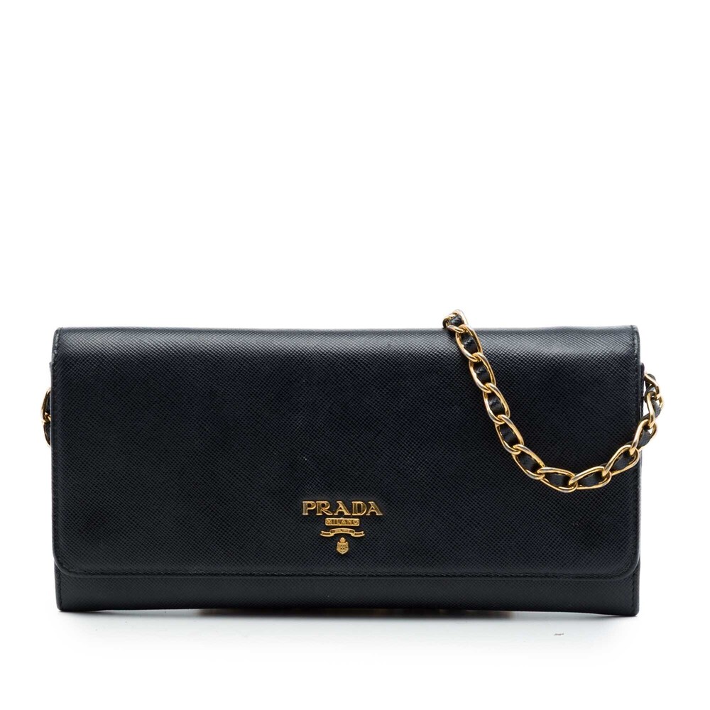 Pre-Loved Prada Saffiano Wallet On Chain